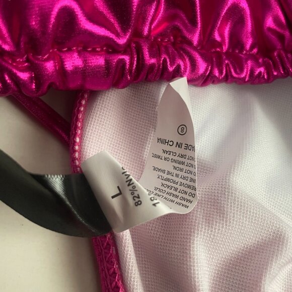 Metallic Hot Pink Rave Bikini Set - Picture 4 of 11